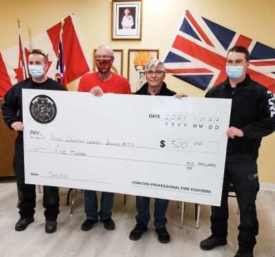 Yorkton Firefighters Donation to the Legion