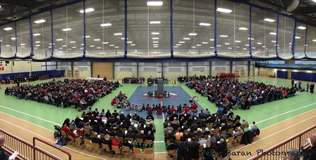 Full house for the indoor services.