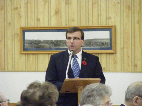 Bringing greetings on behalf of the province, MLA Greg Ottenbreit